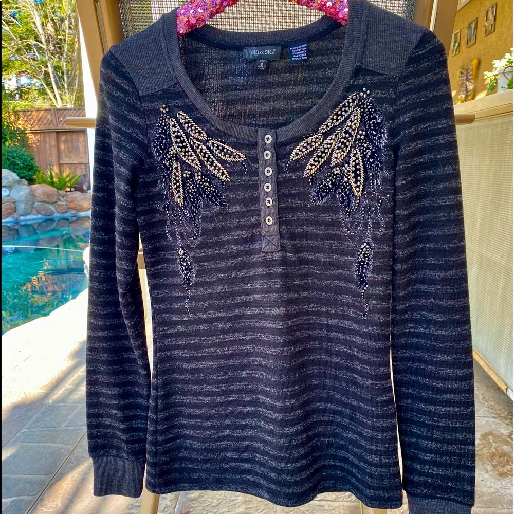 Miss Me Sweater with Sequin Details